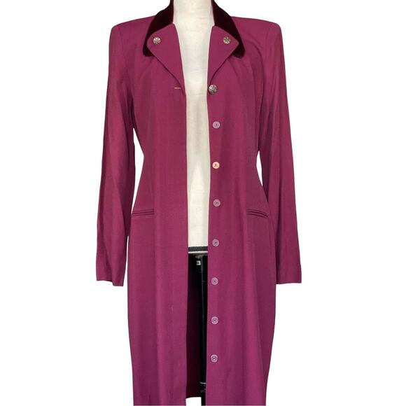 Danny & Nicole vintage red duster midi dress women's size S/M - Picture 1 of 11